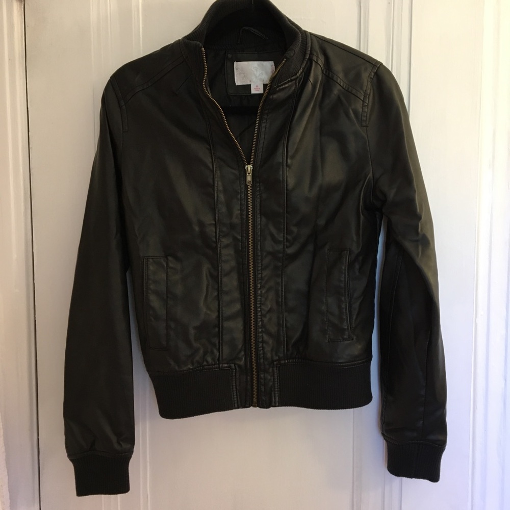 Faux Leather Moto Jacket